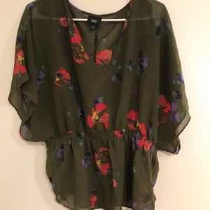 Women’s Target Sheer V Neck Top